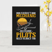 Aircraft Mechanic Pilots need Heroes too Karte (Gelbe Blume)