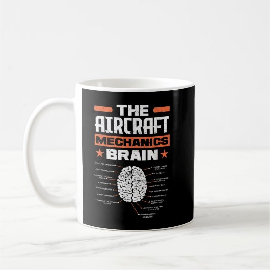 Aircraft Mechanics Brain Aviation Funny Aircraft M Kaffeetasse (Links)