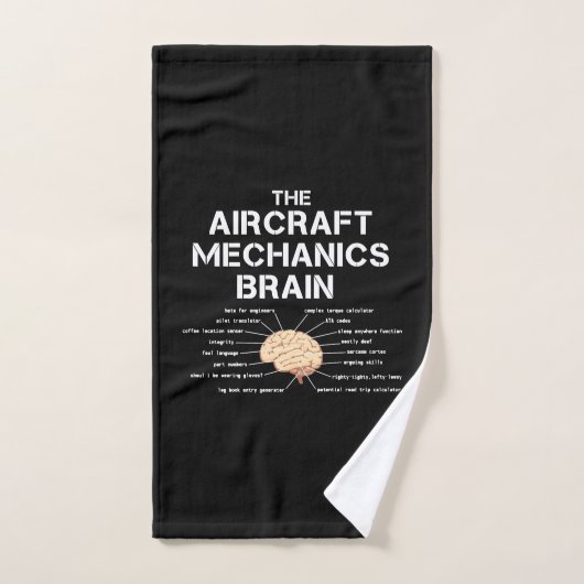 Aircraft Mechanik Brain Funny Airplane Hubschraube Handtuch (Handtuch)