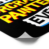 Aircraft Painter, Funny Airplane Paint Job Occupat Poster (Ecke)