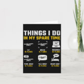 Aircraft Rc Plane Airplane Men Things I Do In My S Karte (Vorderseite)