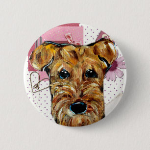 AIRDALE TERRIER BUTTON