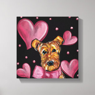 AIRDALE TERRIER LEINWANDDRUCK
