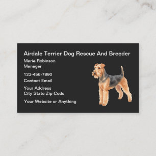 Airdale Terrier Rettung oder Züchter Visitenkarten Visitenkarte