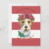 Airdale Terrier Welpe Thema Kinderdusche Einladung (Rückseite)