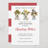 Airdale Terrier Welpe Thema Kinderdusche Einladung (Vorne/Hinten)