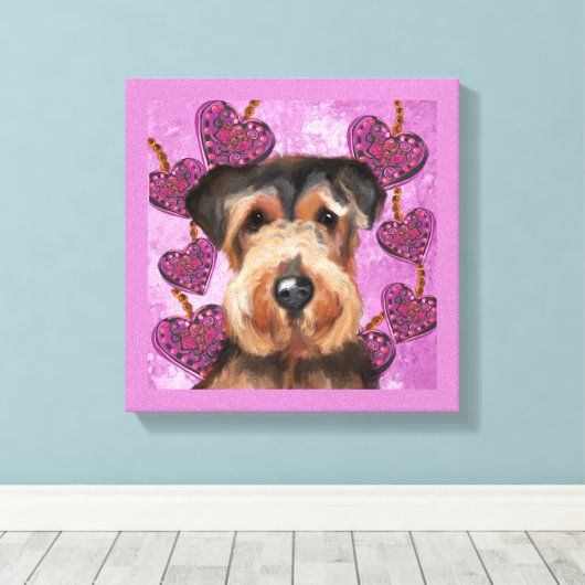 AIRDALETERRIER LEINWANDDRUCK (Insitu (Holzboden))