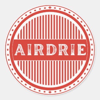 Airdrie City Pride Emblem – Kanadische Identität Runder Aufkleber