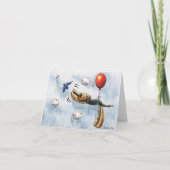 Aire-Balloon Airedale Terrier Karte (Vorderseite)