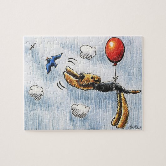 Aire-Balloon Airedale Terrier Puzzle (Horizontal)