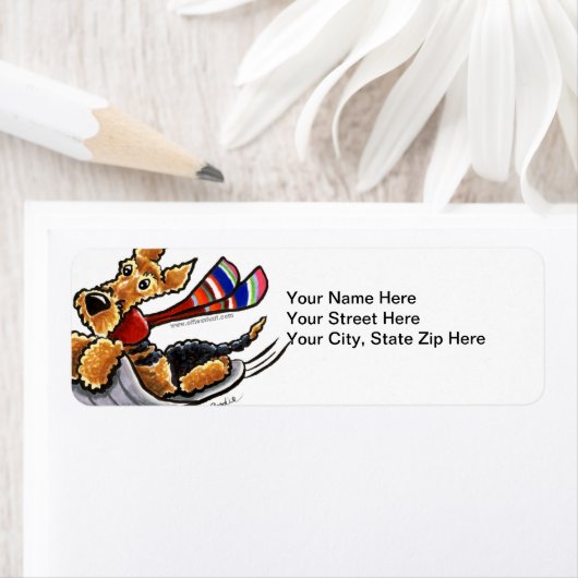 Aire-Sledding Airedale Terrier (Insitu)