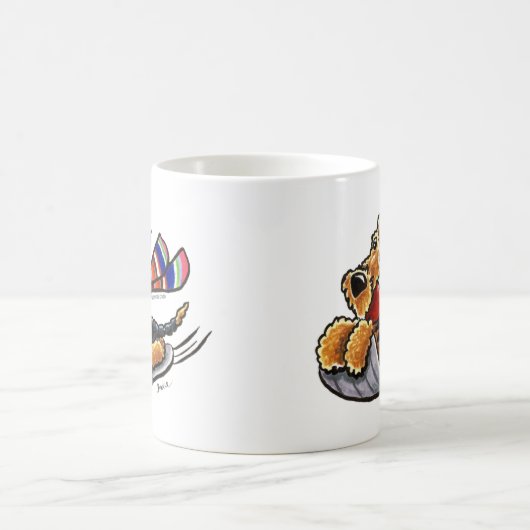Aire-Sledding Airedale Terrier Kaffeetasse (Mittel)