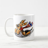 Aire-Sledding Airedale Terrier Kaffeetasse (Links)