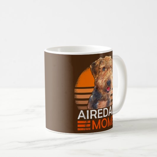 Airedale Airedale Terrier Mutter Mutter Mutter  Kaffeetasse (VorderseiteRechts)