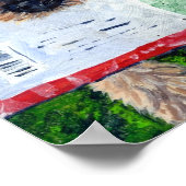 Airedale Airemail Poster. Poster (Ecke)