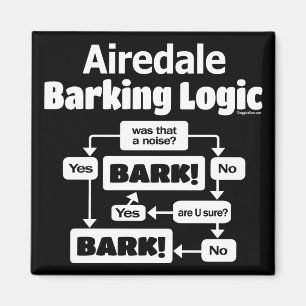 Airedale Barking Logic Magnet