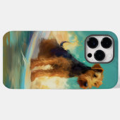 Airedale Beach Surfen Malerei Case-Mate iPhone Hülle (Rückseite (Horizontal))