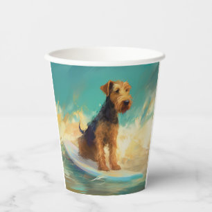 Airedale Beach Surfen Malerei Pappbecher