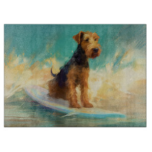 Airedale Beach Surfen Malerei Schneidebrett