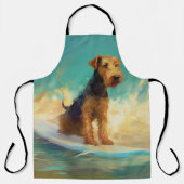 Airedale Beach Surfen Malerei Schürze (Vorderseite)