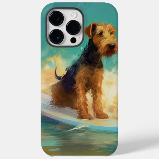 Airedale Beach Surfgrafik Case-Mate iPhone Hülle (Rückseite)