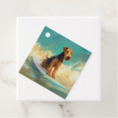 Airedale Beach Surfgrafik Geschenkanhänger (Beispiel)