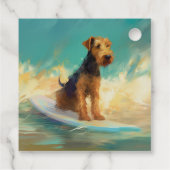 Airedale Beach Surfgrafik Geschenkanhänger (Rückseite)