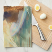 Airedale Beach Surfgrafik Geschirrtuch (Viertel Falte)