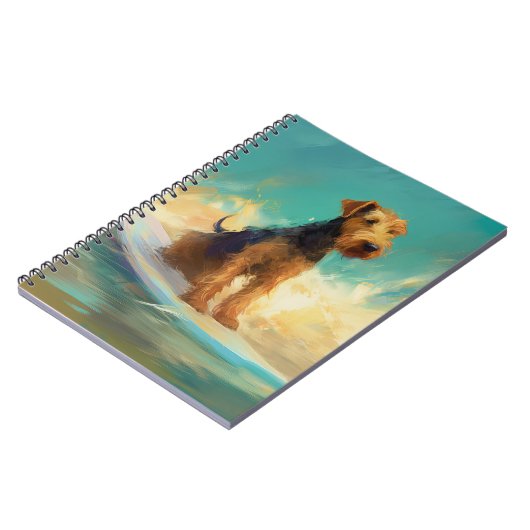 Airedale Beach Surfgrafik Notizblock (Linke Seite)