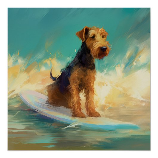 Airedale Beach Surfgrafik Poster (Vorderseite)