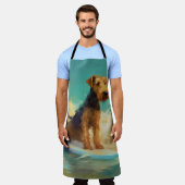 Airedale Beach Surfgrafik Schürze (Getragen)