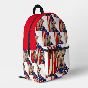 AIREDALE  BEDRUCKTER RUCKSACK