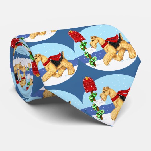 Airedale Christmas Dale Mail Krawatte (Gerollt)