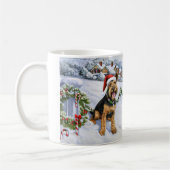 Airedale Christmas Kaffeetasse (Links)