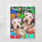 Airedale Christmas Open Now Einladung (Vorderseite)