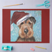 AIREDALE CHRISTMAS SEIDENPAPIER (Basteln)