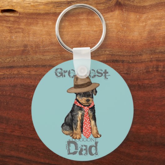 Airedale Dad Schlüsselanhänger (Vorderseite)