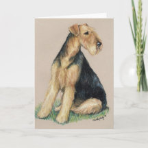 "Airedale" Dog Art Grußkarte