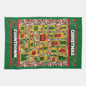 Airedale Dog Countdown Weihnachtskalender Geschirrtuch (Horizontal)