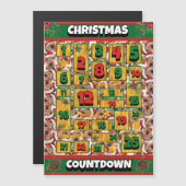 Airedale Dog Countdown Weihnachtskalender Magnetkarte (Vorne/Hinten)