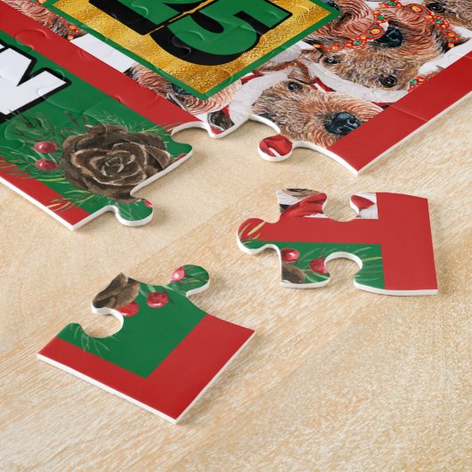 Airedale Dog Countdown Weihnachtskalender Puzzle (Seite)