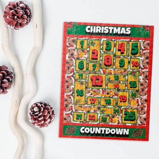 Airedale Dog Countdown Weihnachtskalender Puzzle