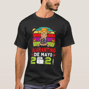 Airedale Dog Face Mask Quarantäne Funny Cinco De M T-Shirt
