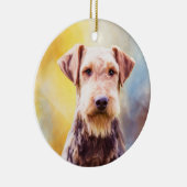 Airedale Dog Frische Pasta machen Keramik Ornament (Rechts)