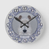 Airedale Dog Runde Wanduhr (Vorderseite)