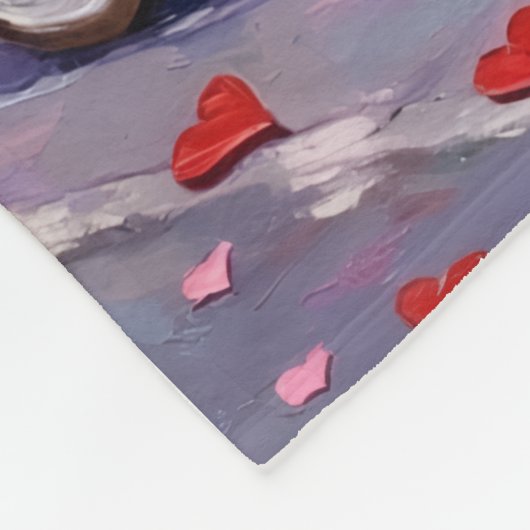 Airedale Dog Valentine's Day  Fleecedecke (Ecke)