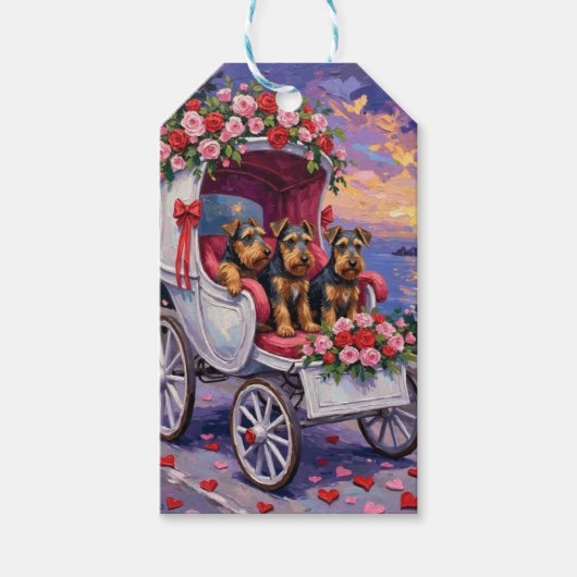 Airedale Dog Valentine's Day Geschenkanhänger (Vorderseite)