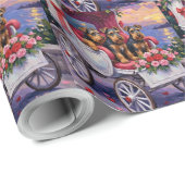 Airedale Dog Valentine's Day  Geschenkpapier (Rolleneckpunkt)