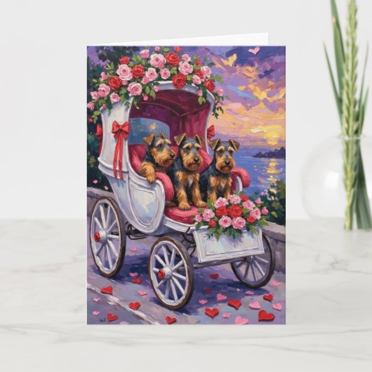 Airedale Dog Valentine's Day  Karte (Vorderseite)