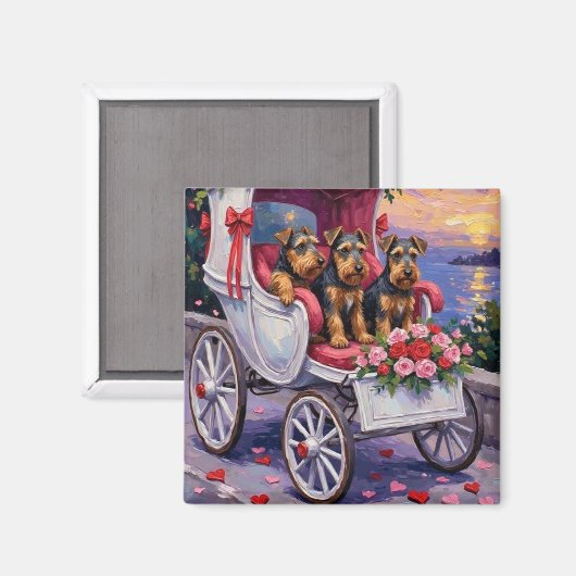 Airedale Dog Valentine's Day Magnet (Vorderseite/Rückseite)